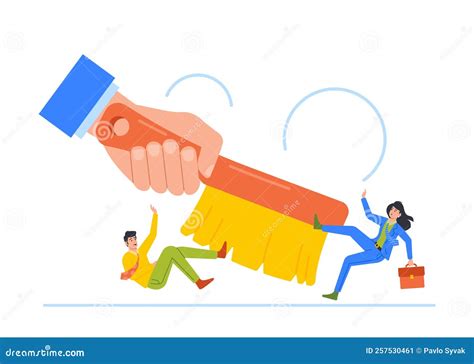 Concept Dismissal Boss Dismissed Employee Flat Vector Illustration