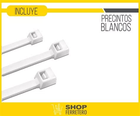 Precintos Plasticos Crecchio 20cm X 4 8mm X100 Unid Bco Ng En Venta En