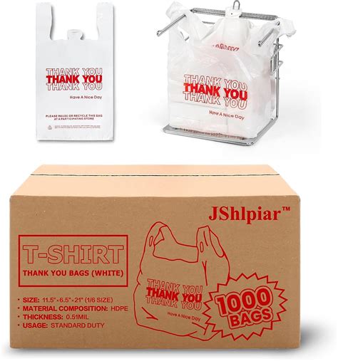 Amazon Jshlpiar Bags Thank You Plastic T Shirt Bags