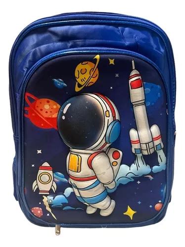 Mochila Astronauta Escolar Menino Alto Relevo D Infantil Mercadolivre