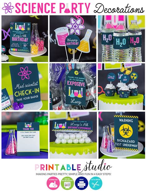 Girls Science Party Decorations Girls Science Birthday Decorations Stem Party Decorations