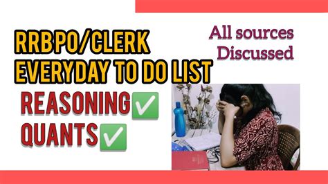 RRB PO CLERK TO DO LIST EVERYDAY ROUTINE ALL SOURCES CLEAR