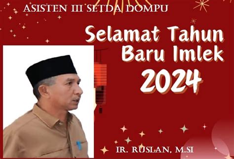 Asisten Iii Setda Dompu Ucapkan Selamat Tahun Baru Imlek