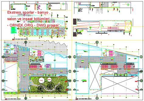 Proje Sitesi Spor Salonu Yap C B L M Autocad Projesi