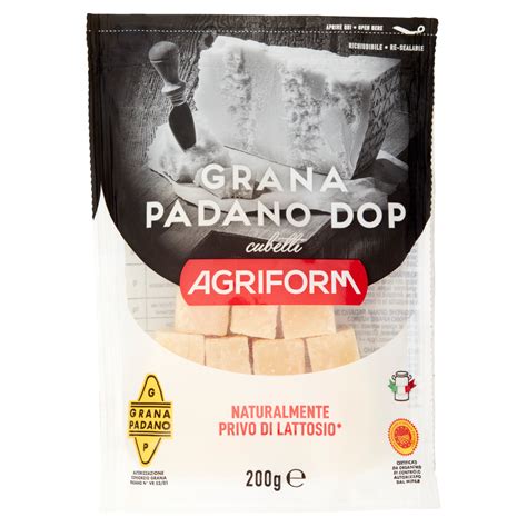 Grana Padano Dop A Cubetti 200g Agriform DAmbros Ipermercato