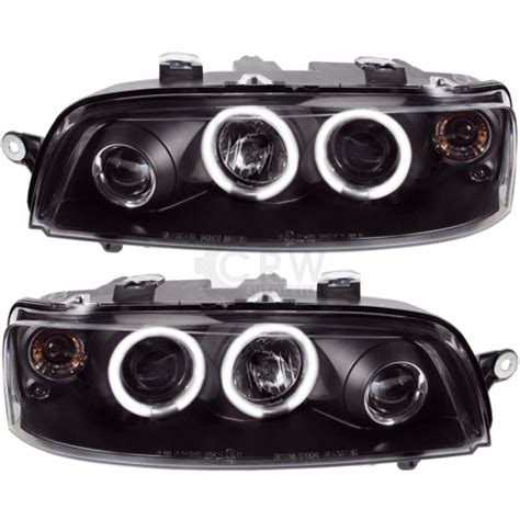 Headlight Set For Fiat Punto II 188 Year Fab 99 03 CCFL Angel Eyes H1