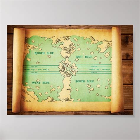 One Piece Map the World Poster | Zazzle