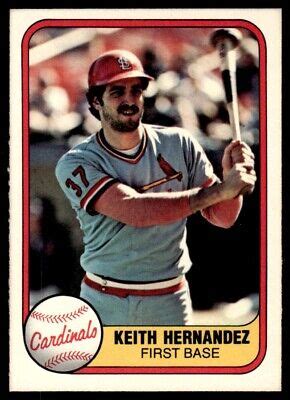 1981 Fleer Baseball Card Keith Hernandez St Louis Cardinals 545 NM EBay