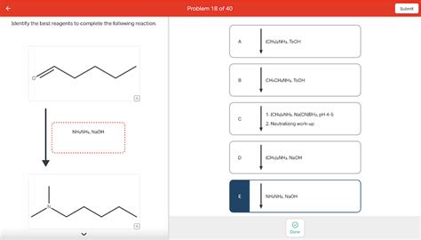 Answered Identify The Best Reagents To Complete Bartleby