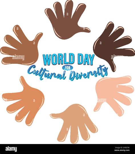 Poster Design For World Day Cultural Diversity Illustration Stock