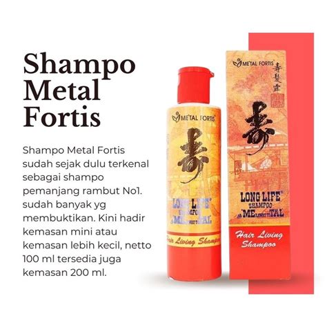 Jual Metal Fortis Shampo Merawat Total Long Life Shampoo Hair Living