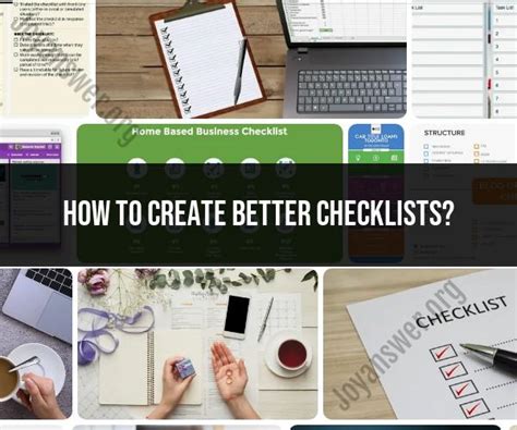 Crafting Effective Checklists For Improved Productivity JoyAnswer Org