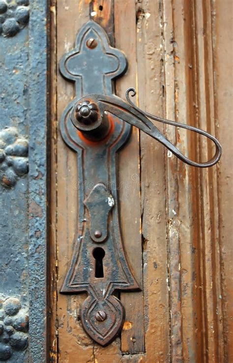 Old Church Door With Handle And Lock Stock Photo Image Of Faith