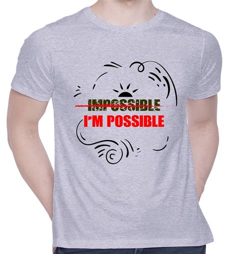 Creativit Graphic Printed T Shirt For Unisex I Am Possible White