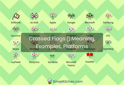 Crossed Flags Emoji Meaning Info Stats Emojikitchen