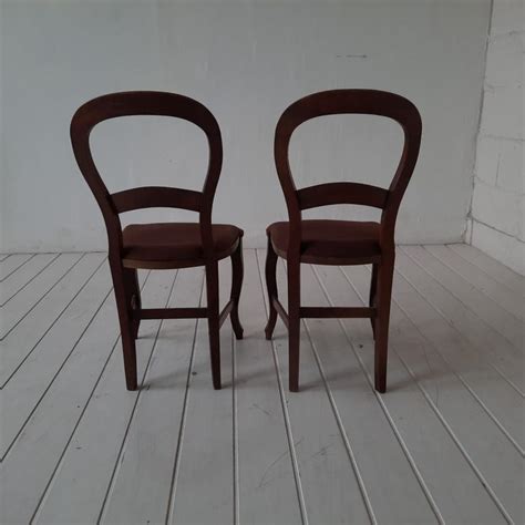 Lot de 2 chaises ancienne bois et tissus rembourrer Label Emmaüs