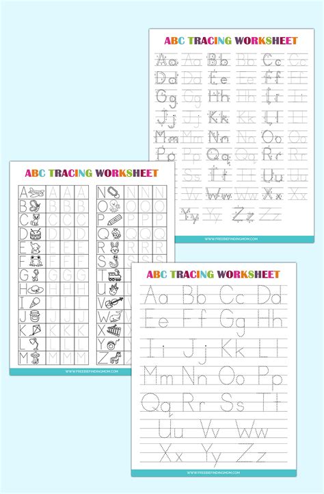 printable abc tracing worksheets  kids printables