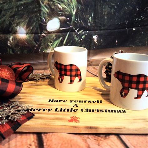 handmade | Holiday | Winter Coffee Mugs With Tray | Poshmark