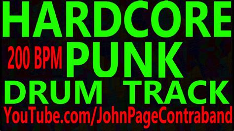 Hardcore Punk Drum Backing Track Bpm Drums Only Free Youtube