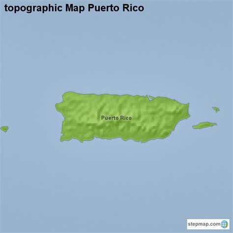 StepMap - topographic Map Puerto Rico - Landkarte für Puerto Rico