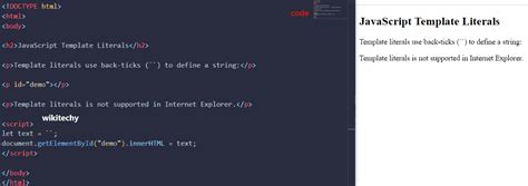 JavaScript Template Literals How To Use Template Strings In