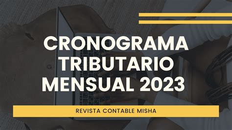 Cronograma Tributario Mensual Sunat Noticiero Contable