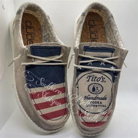 Hey Dudes Men American Flag Shoes Etsy