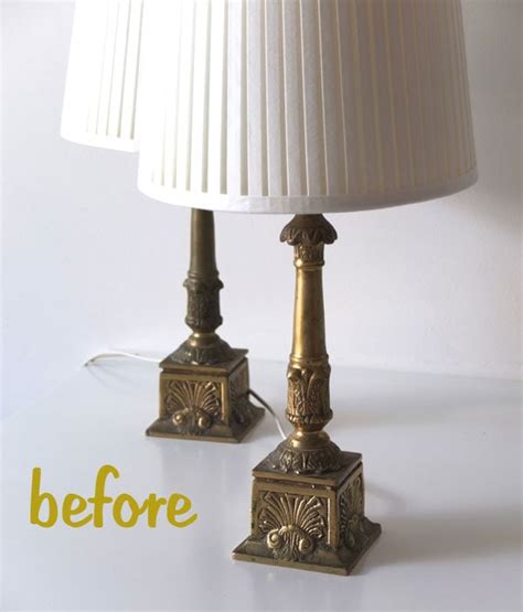 How To Easy Lamp Makeover Spray Painting Tips My Poppet Makes