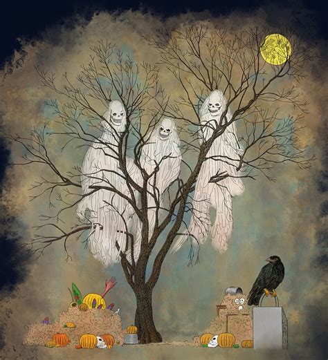 Halloween Baum Geister Kostenloses Bild Auf Pixabay