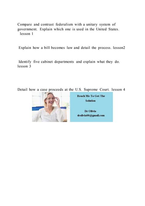 Compare and contrast federalism with a unitary system of government. | PDF