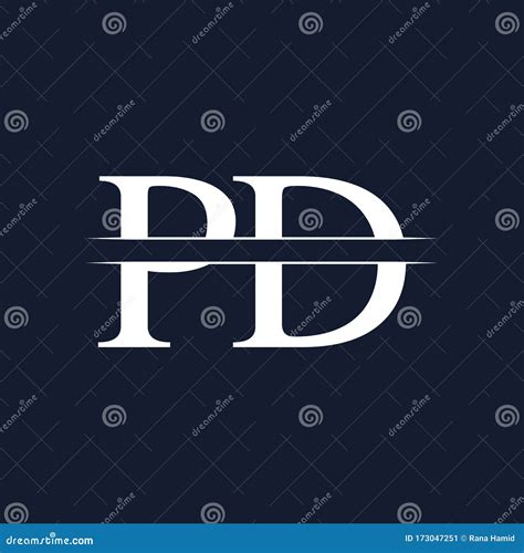 Modelo De Vetor De Design Do Logotipo Pd De Letra Monograma Inicial