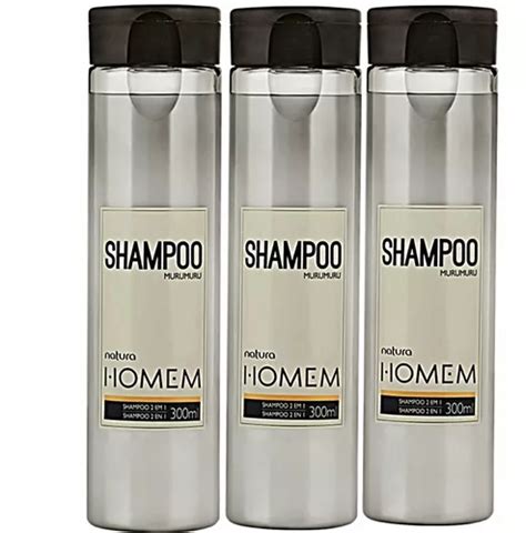 Natura Shampoo 2 Em 1 Homem Murumuru Kit 03 Unidades Frete grátis