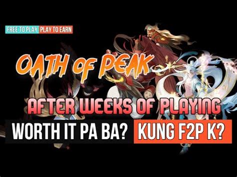 Oath Of Peak MMORPG NFT F2P Worth It Paba After Weeks Of Playing YouTube