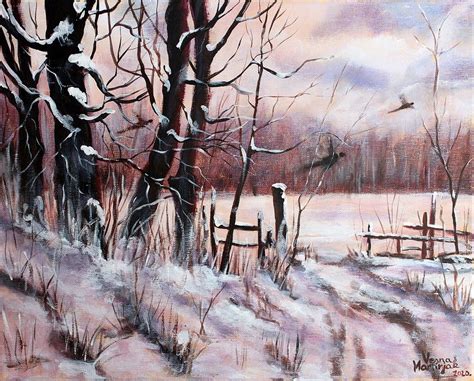 Winter Atmosphere Painting By Vesna Martinjak Fine Art America