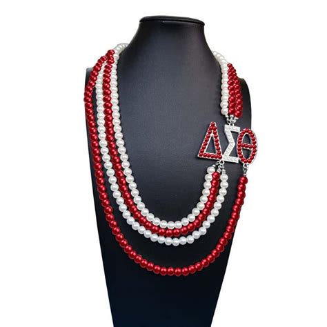 Delta Sigma Theta Necklace Etsy