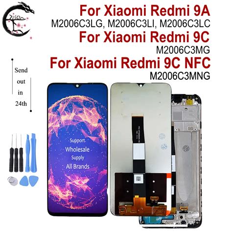 Lcd Con Marco Para Xiaomi Redmi 9a 9c Nfc Lcd M2006c3lg Pantalla M2006c3mg Asamblea De