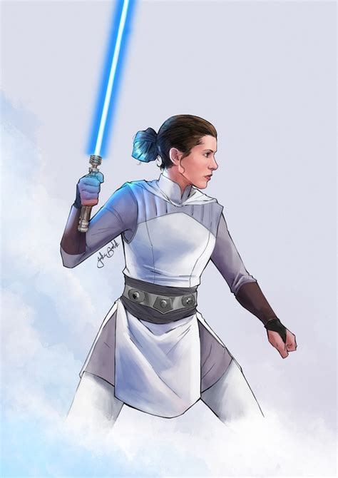 Leia Jedi Knight An Art Print By Jake Bartok Inprnt Star Wars