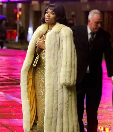 Respect 2021 Aretha Franklin Coat | Jennifer Hudson White Fur Coat