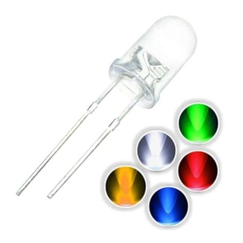 Jual Lampu LED 5mm Murni Clear 1 Warna 2 Pin 2 Kaki Waterproof Terbaik