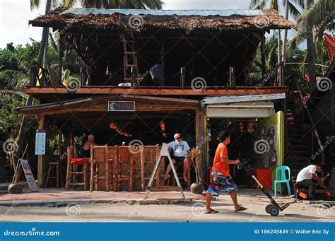 Aluna Bar Lounge Facade In Alona Beach Panglao Island Bohol