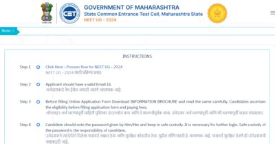 Maharashtra Neet Ug Counselling Registration Begins Deadline On