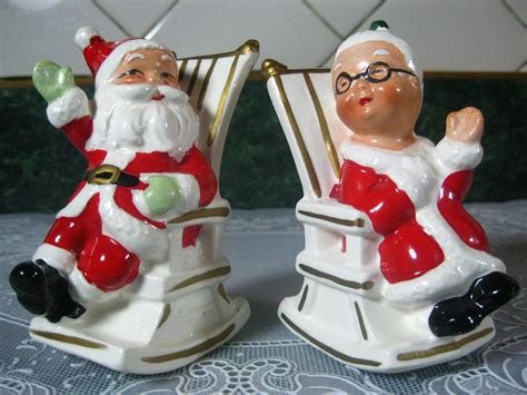 Vintage Salt And Pepper Shakers Lefton Santa And Mrs Clause