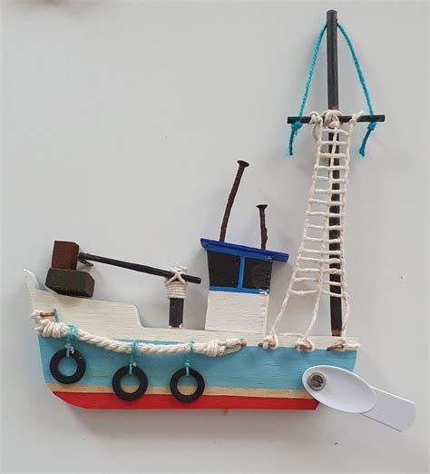 Pin By Nabila Shehayeb On Sea Boat Crafts Clay Wall Art Boat Art