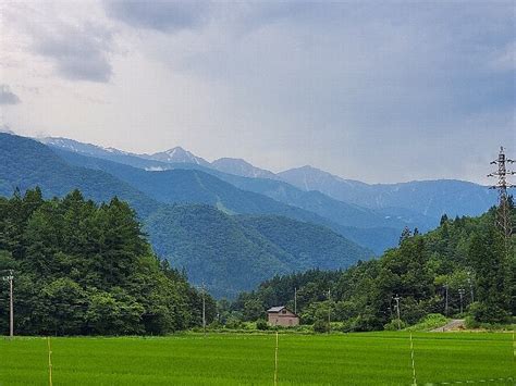 大下（おおしも）から見た白馬三山 九代目七右衛門の徒然日記