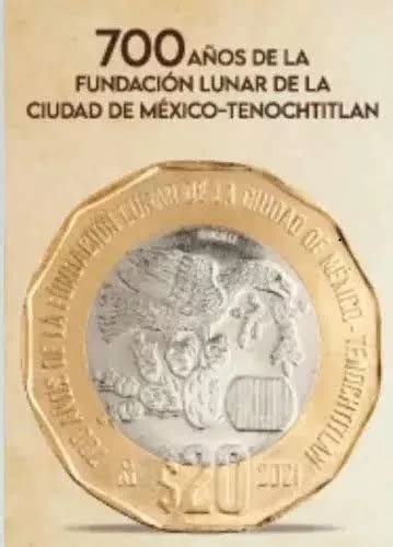 Moneda 20 Pesos 700 Años Fundacion Lunar De Tenochtitlan en venta en