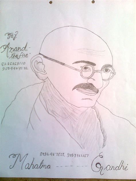 Pencil Sketch Of Mahatma Gandhi - Desi Painters