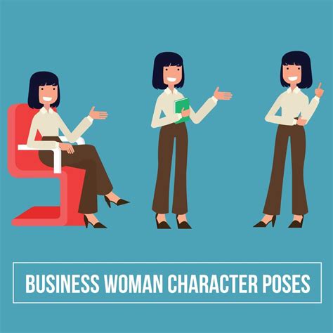 Vector Business Woman Character Poses Vector Art At Vecteezy