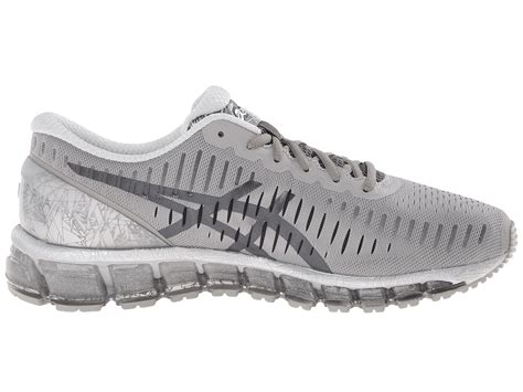 Asics Synthetic Gel Quantum 360 Running Shoes In Light Greydark Grey