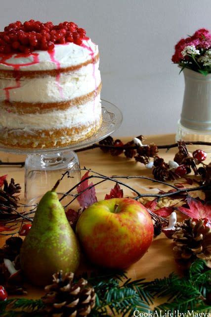 Naked cake aux épices d automne compotée pommes poires à la vanille