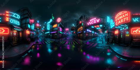 Cyberpunk Futuristic City Generative Ai Retken Yapay Zeka Stock